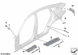 Hohlraumabschottungen Seitenrahmen diagram for BMW X4 F26 20dX
