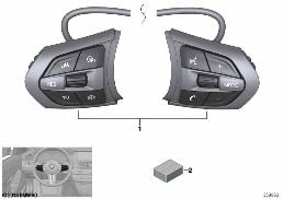 스위치, 스티어링휠, 다기능 M-Sport diagram for BMW 4 Series F82 M4 M4