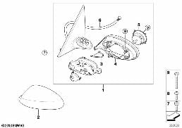 EXTERIOR MIRROR (S760A) diagram for BMW 3 Series E93 335i