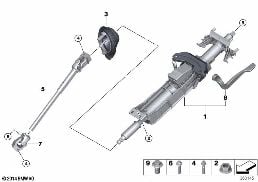 STEERING COLUMN MAN.ADJUST./MOUNT. PARTS diagram for BMW 4 Series F83 M4 LCI M4