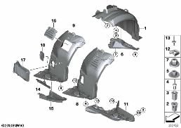 WHEEL ARCH TRIM, FRONT diagram for BMW 3 Series E90 320d