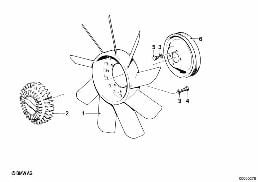 Systeme refroidiss.coupleur/ventilateur diagram for BMW 3 Series E21 323i
