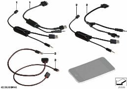 ADAPTER CABLE FOR IPOD / IPHONE diagram for BMW MINI R56 LCI Cooper S