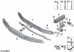 CARRIER, FRONT diagram for BMW 3 Series F34 GT 335iX