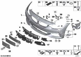 M TRIM, FRONT diagram for BMW 4 Series F32 428i