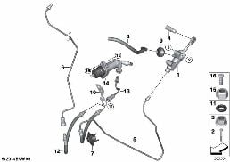 Μηχανισμός ελέγχου συμπλέκτη diagram for BMW 3 Series F80 M3 M3