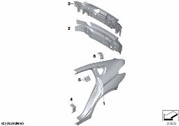 Seitenwand/Heckverkleidung diagram for BMW X4 F26 20dX