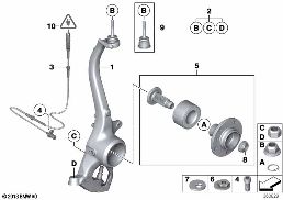 Cuscin. oscill./cuscinett. ruota ant. diagram for BMW Rolls-Royce Phantom RR1 Phantom