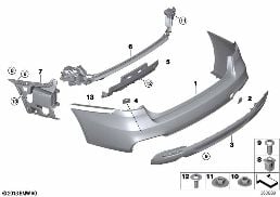 M TRIM, REAR diagram for BMW 3 Series F34 GT 335iX