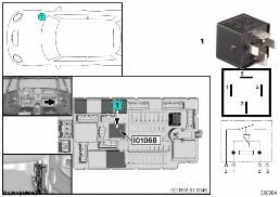 Relais Klemme 30G I01068 diagram for BMW MINI R56 Cooper