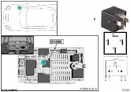 Relais Klemme 30G I01068 diagram for BMW MINI R56 Cooper