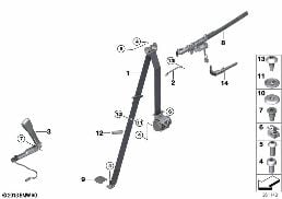SAFETY BELT FRONT diagram for BMW 4 Series F32 LCI 420d