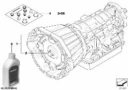 AUTOMATIC TRANSMISS.A5S440Z - 4-WHEEL diagram for BMW X5 E53 4.4i