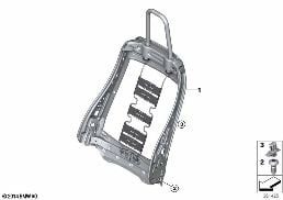 Κάθισμα μπροστά πλαίσιο πλάτης diagram for BMW 3 Series F80 M3 M3