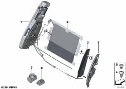 Κάθισμα μπροστά υποστήριξη οσφυϊκ. χώρας diagram for BMW 3 Series F80 M3 M3