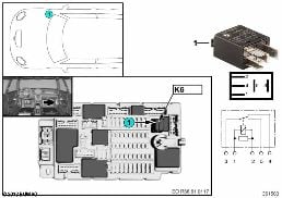 Relais Scheinwerferreinigung K6 diagram for BMW MINI R56 Cooper