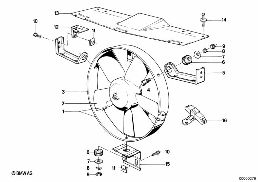 พัดลมไฟฟ้าเสริม diagram for BMW 5 Series E28 520i