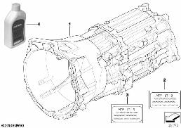 MANUAL TRANSMISSION GS6X53DZ - 4-WHEEL diagram for BMW 5 Series E61 530xd