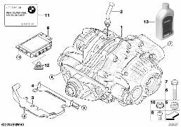 Zadní rozvodovka-vstup/výstup diagram for BMW X6 E71 35dX