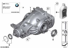 DIFFERENTIAL-DRIVE/OUTPUT diagram for BMW 6 Series F06 Gran Coupé LCI 650i