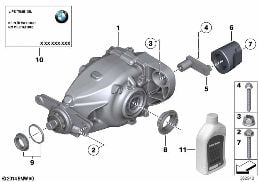 ファイナル ドライブ インプット/アウトプット iX diagram for BMW X3 F25 20dX