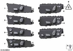 Переключатель регулировки сиденья Пд diagram for BMW 5 Series F10 M5