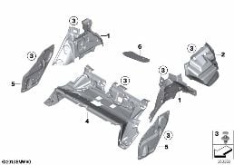 SOUND INSULATING REAR diagram for BMW X4 F26 28iX