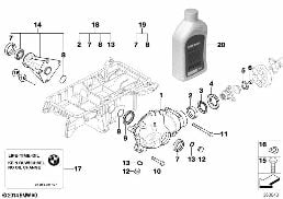 Przekł.przedn.osi poj.części nap.4 koła diagram for BMW X5 E53 4.8is