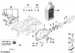 Př.rozvodovka jedn.díly vůz s poh.vš.kol diagram for BMW 3 Series E46 325xi
