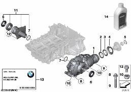 FRONT DIFF., COMPONENTS, ALL-WHEEL diagram for BMW X3 F25 35iX