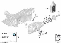 FRONT DIFFERENTIAL, SINGLE PARTS diagram for BMW X5 F15 30dX