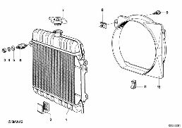 RADIATOR/FRAME diagram for BMW 3 Series E21 320