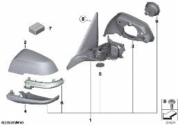 OUTSIDE MIRROR diagram for BMW 4 Series F32 428i