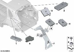 SINGLE PARTS F ANTENNA-DIVERSITY diagram for BMW X5 F15 25d