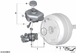 Κεντρική αντλία φρένων diagram for BMW 3 Series F80 M3 M3