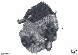 SHORT ENGINE diagram for BMW 2 Series F45 Active Tourer LCI 216d