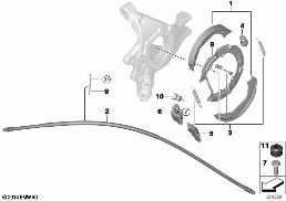Φρένο στάθμευσης/σιαγόνες φρένου diagram for BMW 3 Series F80 M3 M3