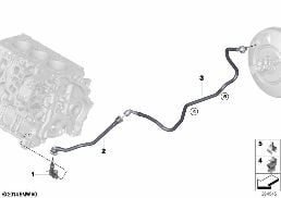 VACUUM LINE FOR BRAKE BOOSTER diagram for BMW 3 Series G20 Sedan 320dX