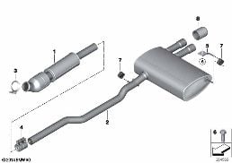 EXHAUST SYSTEM, REAR