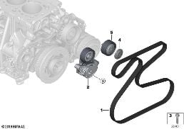 BELT DRIVE WATER PUMP/ALTERNATOR