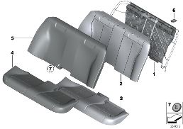 SEAT REAR, UPHOLSTERY & COVER BASE SEAT