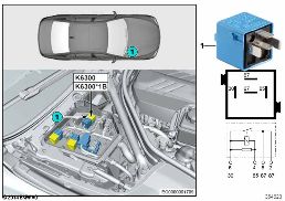 Реле разгрузки зажигания/впрыска K6300 diagram for BMW 5 Series F10 M5