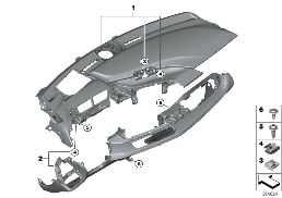 TRIM PANEL DASHBOARD diagram for BMW i8 I12 i8