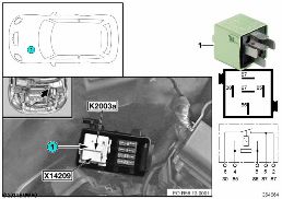 Relais DDE K2003a diagram for BMW MINI Clubman R55 Cooper d