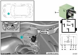 Relais Valvetronic K6319a diagram for BMW MINI R56 Cooper
