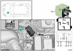 Relè Valvetronic K6319a diagram for BMW MINI Paceman R61 Cooper