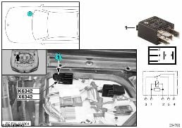 RELAY FOR QUANTITY CONTROL VALVE K6342 diagram for BMW 5 Series F10 LCI 550iX
