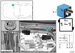 LOAD-SHEDDING RELAY, IGN./INJ. K6341 diagram for BMW 5 Series F10 LCI 550iX