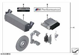 M Perf spor freni iç. olmayan Power Kit diagram for BMW X6 F16 30dX