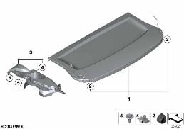 REAR WINDOW SHELF diagram for BMW 1 Series F20 118dX